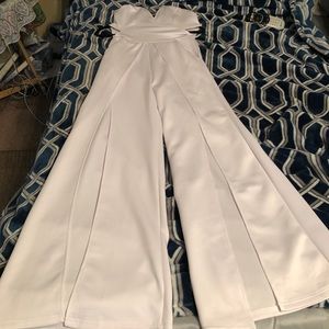 White Halter Jumpsuit